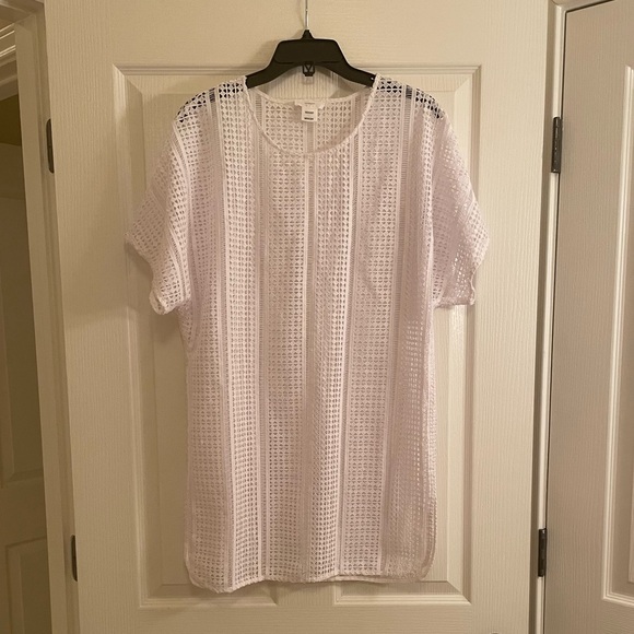 MIKOH White Ko Samui Crocheted Lace Short Sleeve Cover Up - Picture 4 of 12